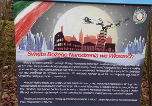 Edukacyjna wystawa dotycząca obchodzenia Świąt Bożego Narodzenia w innych krajach.