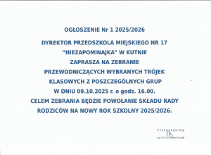 Zebranie Rady Rodziców