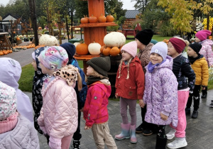 Dzieci zwiedzają mini zoo
