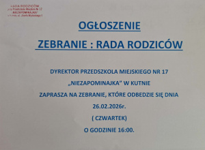 Zebranie Rady Rodziców