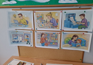 historyjka obrazkowa na tablicy