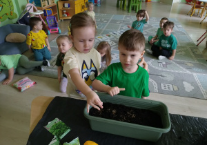 Dzieci sieją nasiona