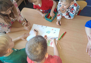 Dzieci wraz z Rodzicami tworzą rysunkowe mapy pojęciowe